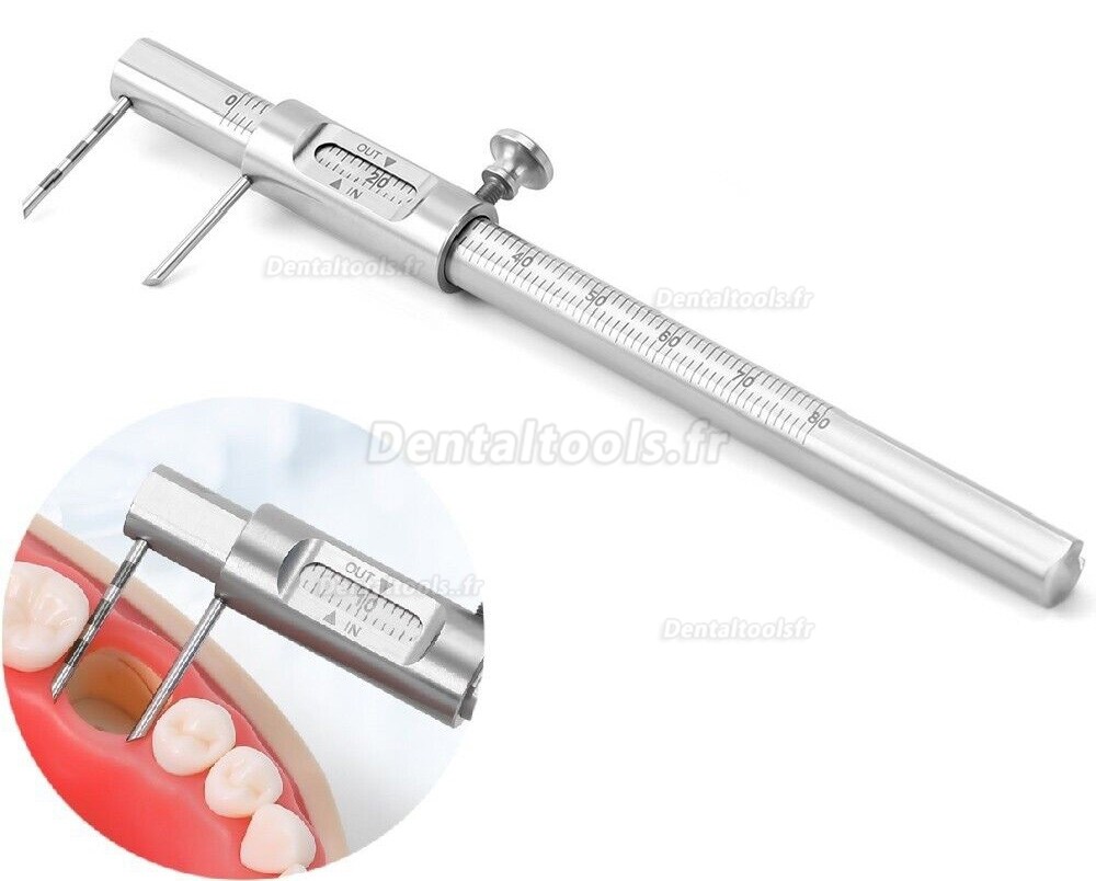 Pied &agrave; coulisse coulissant pour implant dentaire 0-80 mm (orthodontie)